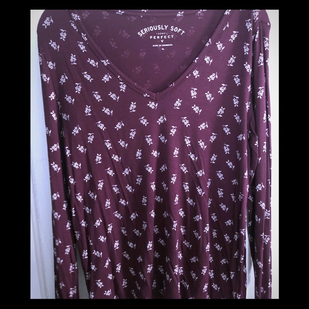 Maroon floral shirt